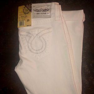 New BIG STAR Rikki Crop White Jeans Size 25